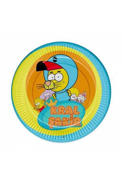 Lisanslı Kral Şakir Action Cardboard Plate 23 Cm 32 Pieces