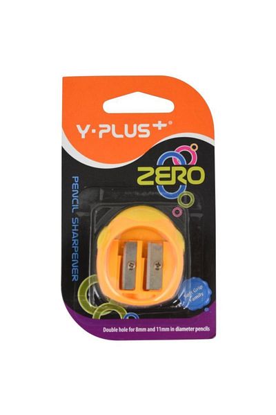 Y Plus Double Blade Orange Zero Pencil Sharpener - Bls