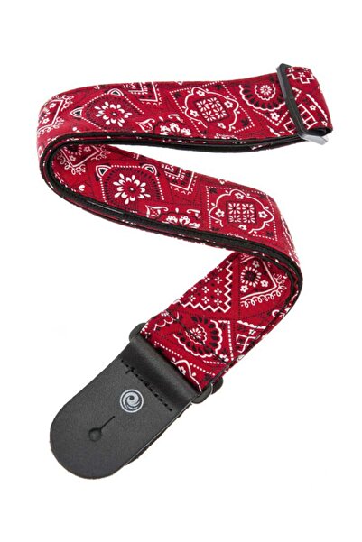 Planet Waves Planetwaves 50g02 Curea pentru chitară țesută 50 mm Bandana roși...