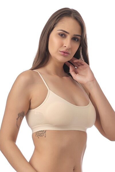 Doce Cravo Women's Skin Combed Cotton Padded Thin Strap Bustier11601815