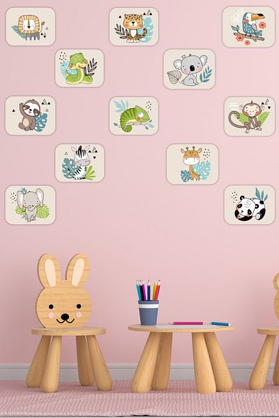 Tilki Dünyası Cute Animals Kids Room Wall Sticker