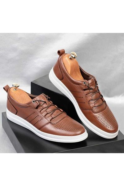 By Yağlıoğlu Yağlıoğlu 100% Leather Light Sole Casual Shoes