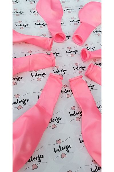 BalonEvi 10 Pieces (1 Pack) Metallic Pink Balloon - 12 Inch 30 Cm