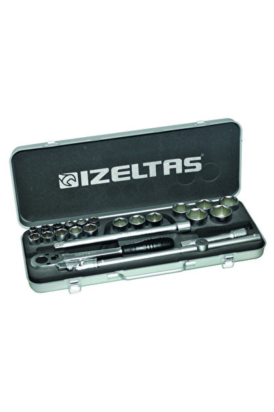 İzeltaş 1/2" Lokma Anahtar Takımı 24 Parça (U Kolsuz)