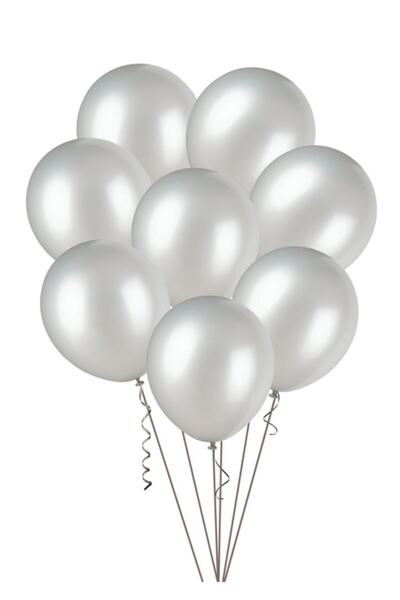 Partimarka بالون فضي لؤلؤي معدني