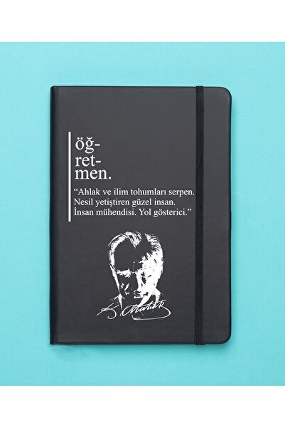 mooodcase Öğretmeler Günü Hediyesi Atatür Desenli Termo Deri Defter