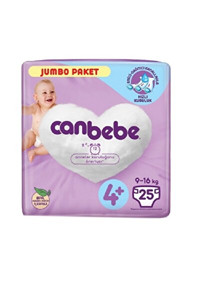 Canbebe Maxiplus 4+ Numara 25 Adet Bebek Bezi 9-16 kg