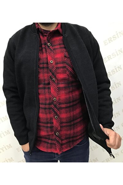 Grimex Erkek Füme Klasik İçi Astarlı Hırka