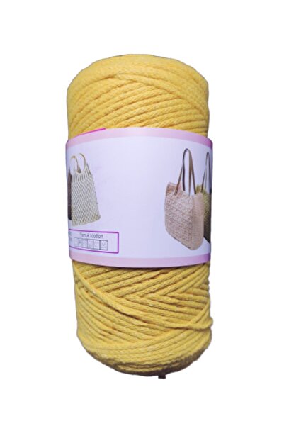 platin hediyelik Ață de bumbac subțire de culoare galbenă, ață de macrame, ață de bumbac nr. 6