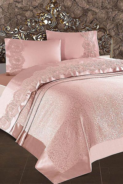 Lovessa Home French Guipure Karaca Pique Set Powder (6 Pieces)