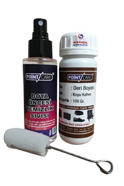 A POINT Point Care Kahve Deri Boyası Döşeme Mont Çanta Ayakkabı Kemer Boyası Ve Boya Öncesi Temizlik Sıvısı