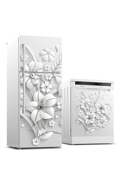 Tilki Dünyası Refrigerator And Dishwasher Set Sticker 0178