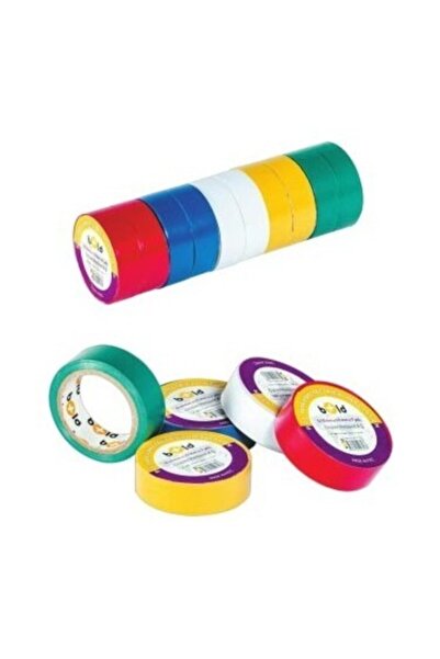 Genel Markalar Renkli Elektrik Bandı 10 Lu Kaliteli Elektrikçi Bandı