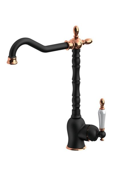 GPD Retro Single Body Sink Faucet Rose Gold Pvd Mte180-s-r