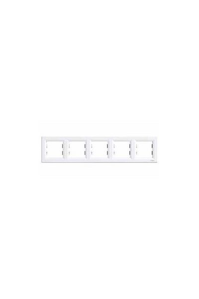 Schneider Electric شنايدر إيف5800521 إطار أسفورا الأبيض الخماسي الأفقي