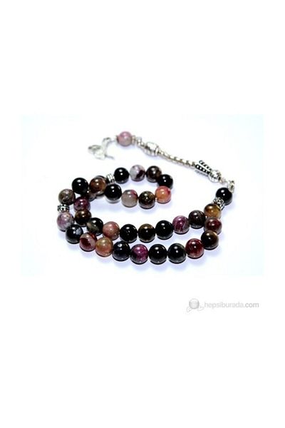 RD EKOAVM Tourmaline Stone Rosary 8 Mm Globe Cut