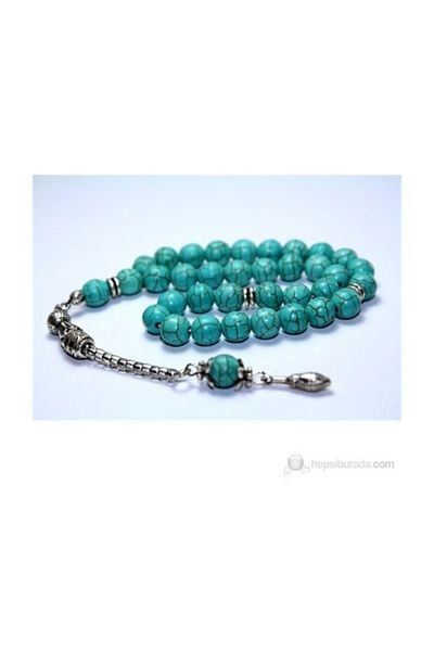 RD EKOAVM Turquoise Stone Rosary 8 Mm Globe Cut Rosary