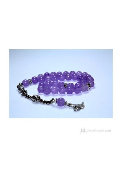 RD EKOAVM Purple Agate Stone Rosary 8 Mm Globe Cut