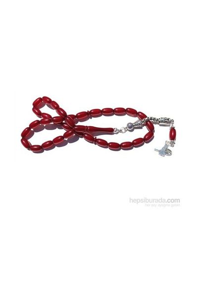 RD EKOAVM Burgundy Fire Amber Color Cutting Rosary 6 X 11 Mm