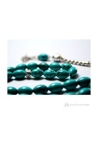 RD EKOAVM Turquoise Stone Rosary 6.5*10 Mm Barley Cut