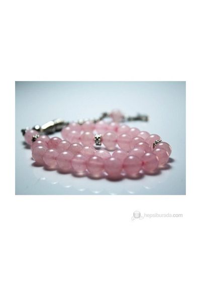 RD EKOAVM Pink Quartz Stone Rosary 8 Mm Globe Cut