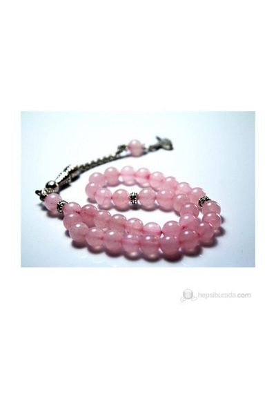 RD EKOAVM Pink Quartz Stone Rosary 8 Mm Globe Cut