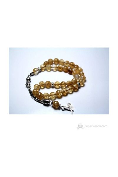 RD EKOAVM Citrine Stone Rosary 8 Mm Facet Cut