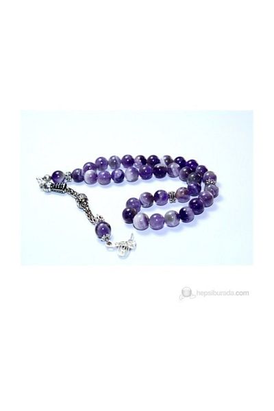 RD EKOAVM Blue Amethyst Stone Rosary 8 Mm Globe Cut