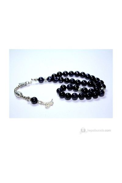 RD EKOAVM Navy Blue Star Stone Rosary 8 Mm Globe Cut