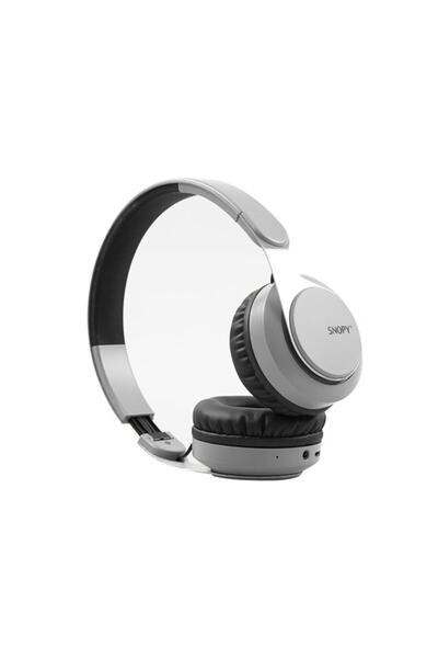 Snopy Orjinal - Sn-34bt Cosy Gri Mobil Telefon Uyumlu Bluetooth Kablosuz Mikrofonlu Kulaklık