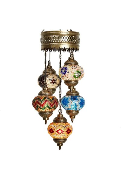 MY HOME DECOR Sarkıtmalı 5'li Mozaik Lambader