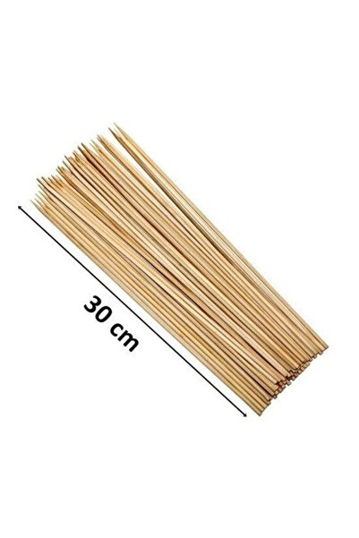 Genel Markalar Çöp Şiş 30cm | Ahşap Çubuk | 100 Adet