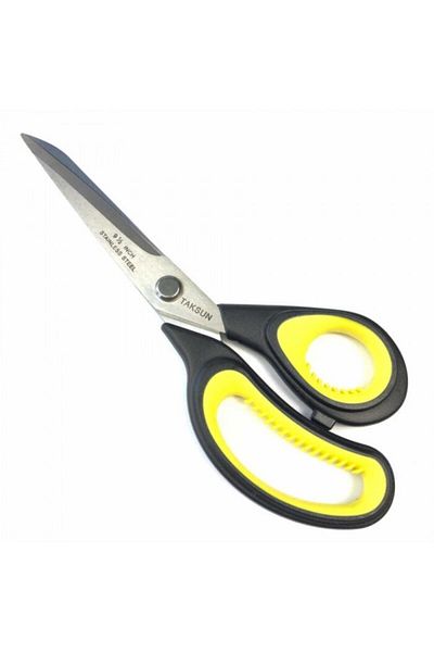 Taksun Scissors Silicone Handle Scissors Steel 9.5'' (24cm)