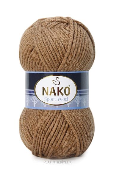 NAKO ( 5 Pieces ) Sport Wool 10126 Caramel Hand Knitting Threads Vest Cardigan Thread Scarf Sweater Thread