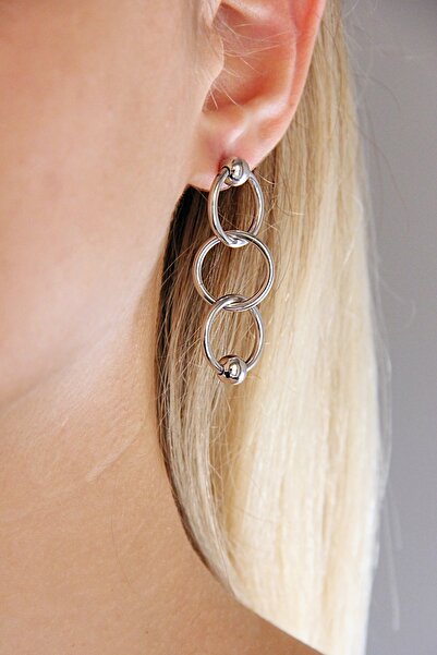 Argentum Concept 925 Ayar Gümüş Tasarım Halkalar Küpe - K088801