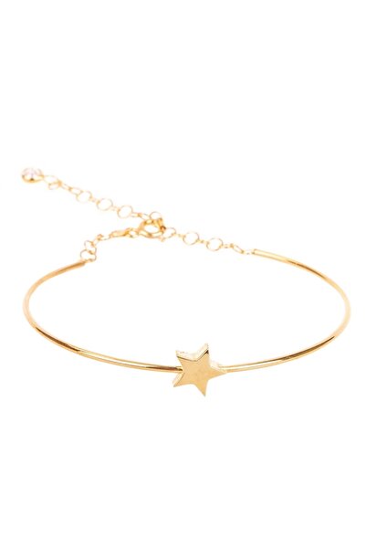 Argentum Concept Altın Kaplamalı 925 Ayar Gümüş Yıldız Figürlü Bilekten Geçme...