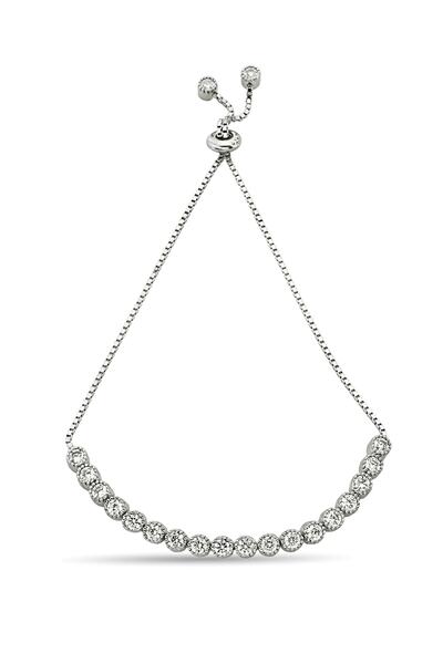 Argentum Concept 925 Ayar Gümüş Asansörlü Su Yolu Bileklik - B076501