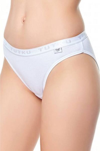 Tutku Slip pentru femei, cu talie albă, cu imprimeu elastic, pachet economic de 12