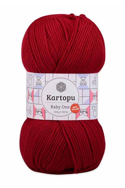 Kartopu Dark Red 100 g Knitting Lanyard - Baby One K129