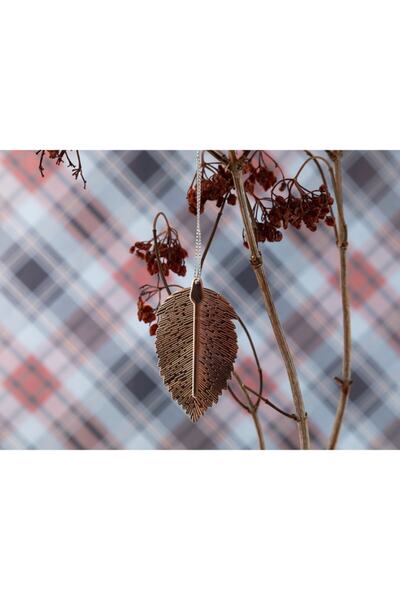 English Home Leaf Metal Askılı Aksesuar 9x4 Cm Pembe
