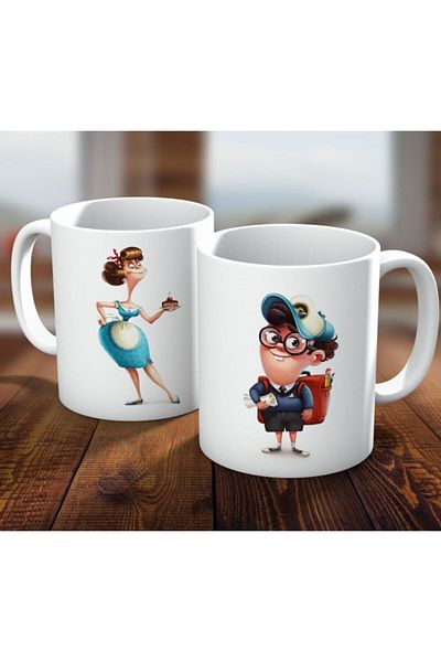 Biz Dijital Mother And Child Gift Mug Cup