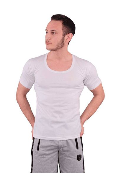 Tutku Men's White Combed Cotton Undershirt