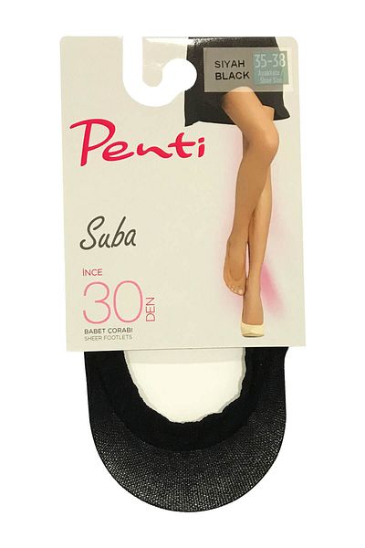 Penti Дамски черни балерини чорапи Suba, комплект от 6 броя