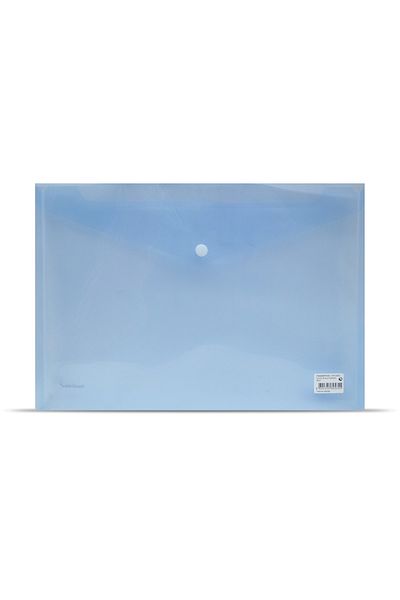 Four Office A4 Snap File Transparent Blue