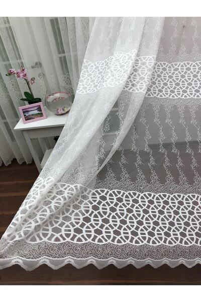 Esse Home Геометричні смугасті в'язані тюлеві штори високої якості, 300x260, щільні складки, 1/3