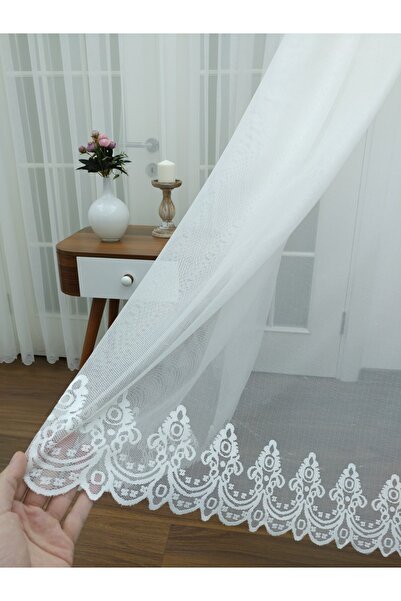Esse Home Skirt End Patterned Lace Tulle Curtain, 300x260, Normal Pleat, 1/2.5