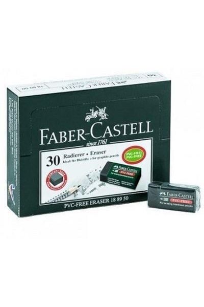 Faber Castell Pvc Free No:30 Small Size Black Eraser 30 Lots
