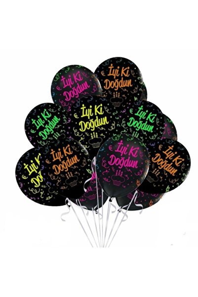 Partimarka بالونات عيد ميلاد سعيد فسفوري