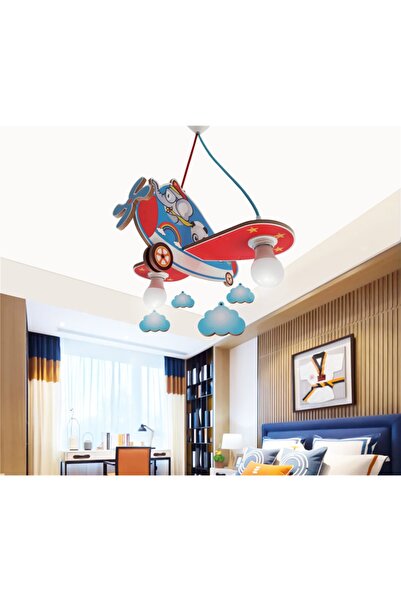 Genel Markalar AHŞAP UÇAK FİL ÇOCUK ODASI AYDINLATMA