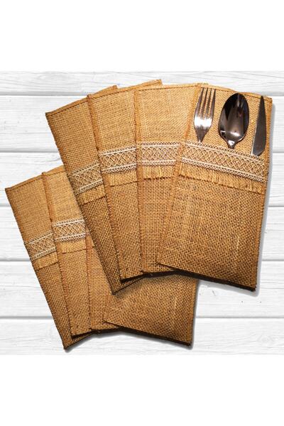 Dekamis Stripe Patterned Wicker 8 Piece Spoon Holder Set